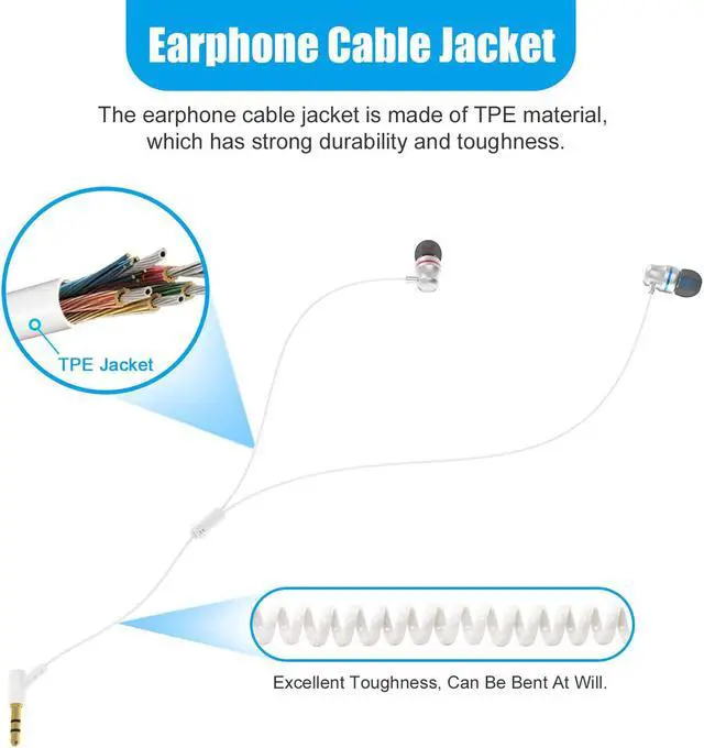 Alt view image 5 of 7 - TROPRO Noise Isolating Earbuds Earphones Custom Made for Oculus Quest 2 VR Headset, with 3D 360 Degree Sound in-Ear Headphones and Earphone Silicone Holders (White)