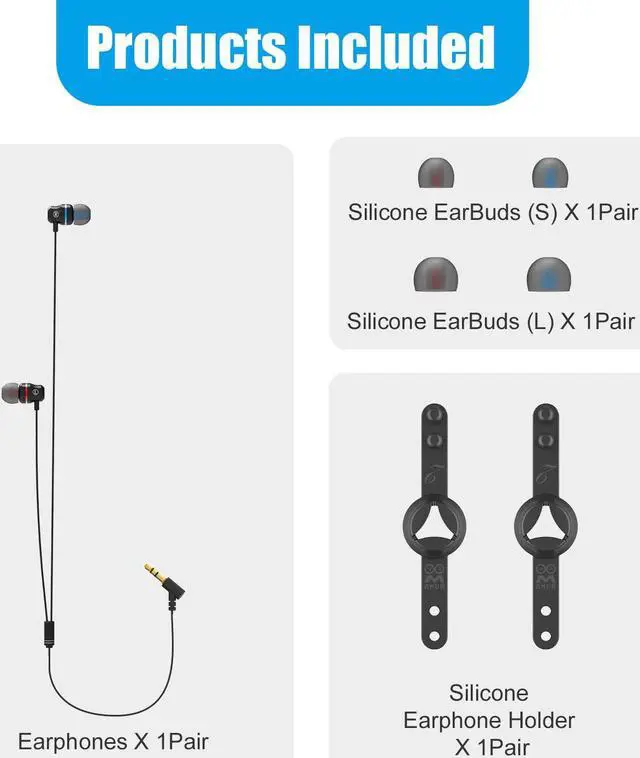 Alt view image 7 of 7 - TROPRO Noise Isolating Earbuds Earphones Custom Made for Oculus Quest 2 VR Headset, with 3D 360 Degree Sound in-Ear Headphones and Earphone Silicone Holders (Black)