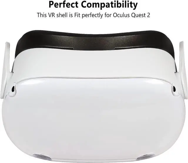 Alt view image 2 of 7 - METORY Transparent Front Protective VR Scratch-Resistant Shell,Cover for Oculus Quest 2 - Protects Cameras, Protector Accessories Set,Dust-Proof,Water Proof & Anti-Fall (2.26mm,Hard Case)