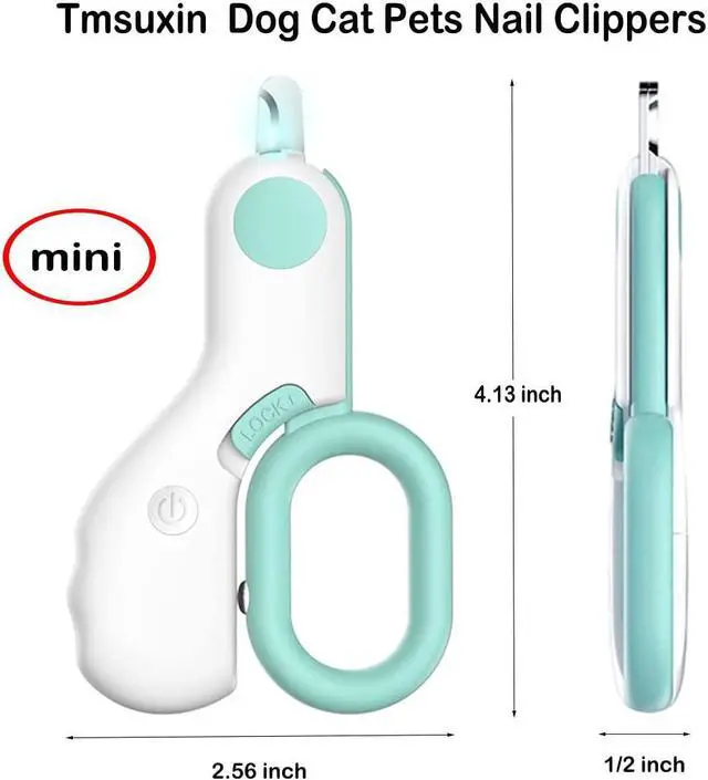 Alt view image 2 of 6 - Small Animals Nail Clippers with LED Lights to Avoid Excessive Cutting and Razor Sharp Blades - Professional Claw Trimmer (Blue)