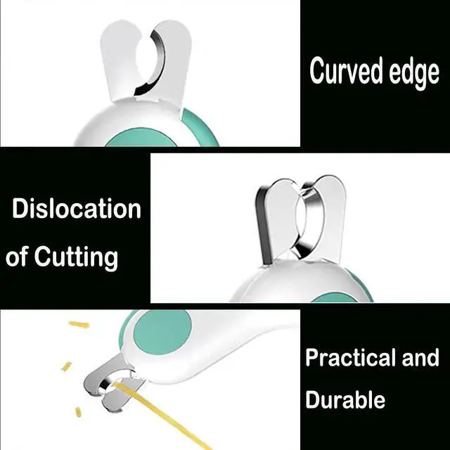Alt view image 3 of 6 - Small Animals Nail Clippers with LED Lights to Avoid Excessive Cutting and Razor Sharp Blades - Professional Claw Trimmer (Blue)