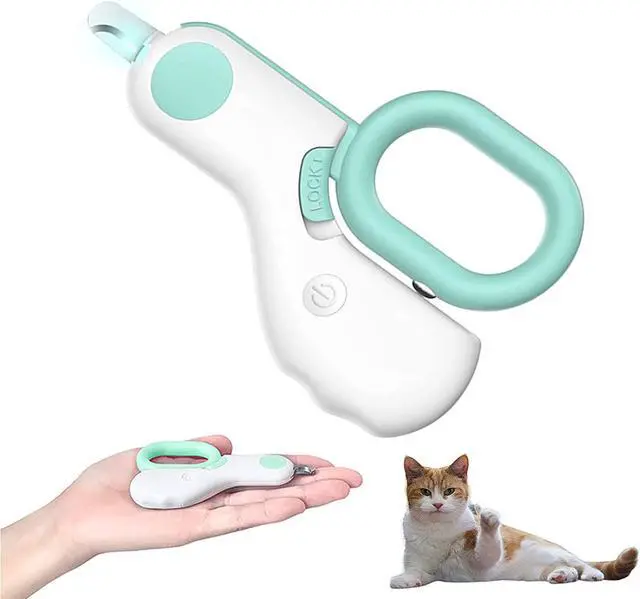 Main image of Small Animals Nail Clippers with LED Lights to Avoid Excessive Cutting and Razor Sharp Blades - Professional Claw Trimmer (Blue)