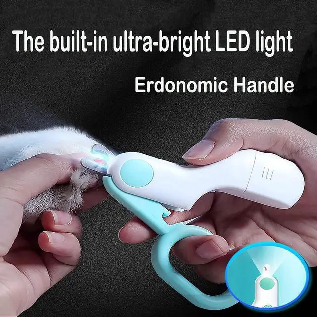 Alt view image 6 of 6 - Small Animals Nail Clippers with LED Lights to Avoid Excessive Cutting and Razor Sharp Blades - Professional Claw Trimmer (Blue)