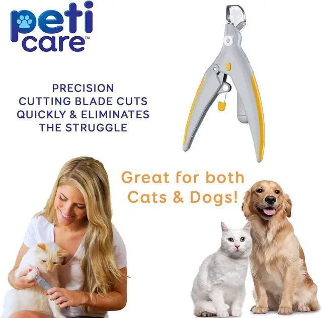 Alt view image 5 of 6 - LED Light Pet Nail Clipper- Great for Trimming Cats & Dogs Nails & Claws, 5X Magnification That Doubles as a Nail Trapper, Quick-Clip, Steal Blades with REPLACMENT BLADES