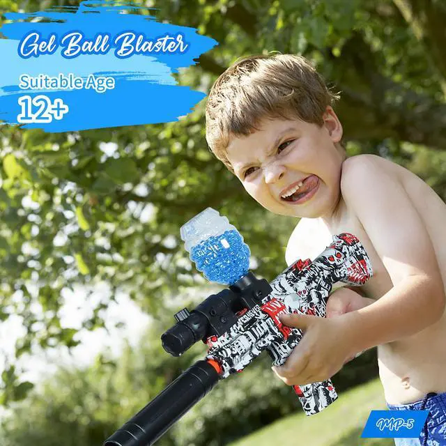 Alt view image 7 of 7 - Rechargeable Electric Gel Blaster for Outdoor Gel Ball Blaster Shooting Team Game with Infrared Indicator and 40000 Water Beads, Ages 12+,M416