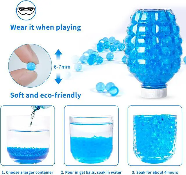 Alt view image 3 of 7 - Rechargeable Electric Gel Blaster for Outdoor Gel Ball Blaster Shooting Team Game with Infrared Indicator and 40000 Water Beads, Ages 12+,M416