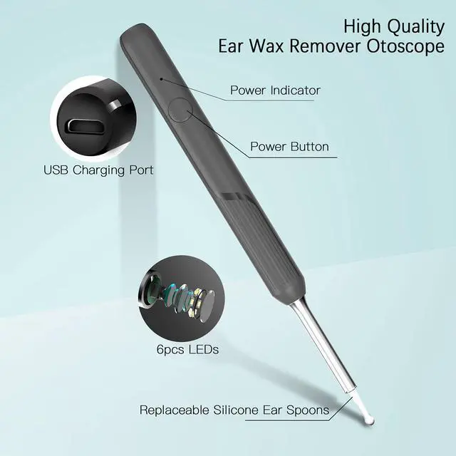Alt view image 5 of 5 - Ear Wax Removal, Ear Wax Removal Tool, 1080P HD Wireless & Waterproof Ear Wax Remover Endoscope Otoscope with 6 LED Lights, Ear Wax Removal Kit for Kids, Adults & Pets, Great Christmas Gifts