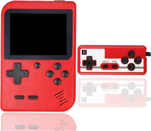 Main image of Handheld Game Console, Portable Retro Video Game Console with 500 Classical FC Games, 3.0-Inches Color Screen, 1020mAh Rechargeable Battery Support for Connecting TV and Two Players Red