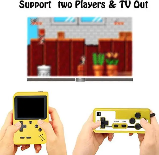 Alt view image 2 of 6 - Handheld Game Console, Portable Retro Video Game Console with 500 Classical FC Games, 3.0-Inches Color Screen, 1020mAh Rechargeable Battery Support for Connecting TV and Two Players