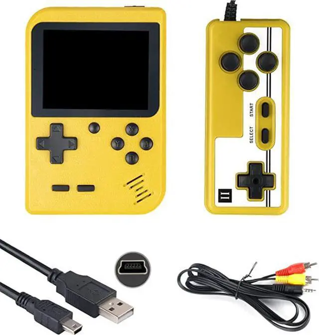 Alt view image 5 of 6 - Handheld Game Console, Portable Retro Video Game Console with 500 Classical FC Games, 3.0-Inches Color Screen, 1020mAh Rechargeable Battery Support for Connecting TV and Two Players