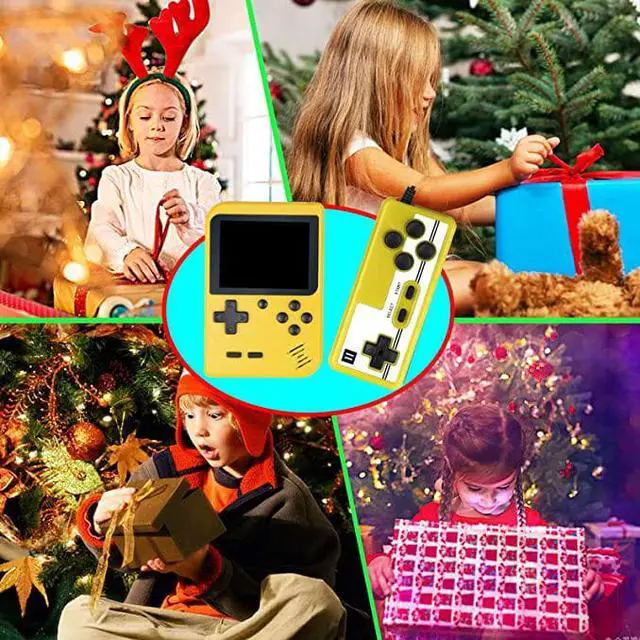 Alt view image 6 of 6 - Handheld Game Console, Portable Retro Video Game Console with 500 Classical FC Games, 3.0-Inches Color Screen, 1020mAh Rechargeable Battery Support for Connecting TV and Two Players