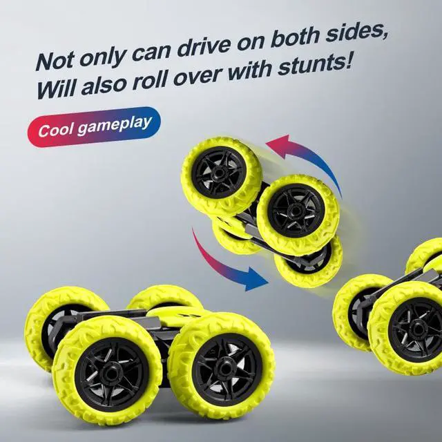 Alt view image 3 of 7 - Hot Wheels Twist Shifter RC, Remote-Control Vehicle with Lights, Performs Stunts, Working Headlights, Rechargeable Remote, Toy for Kids 5 Years Old & Older