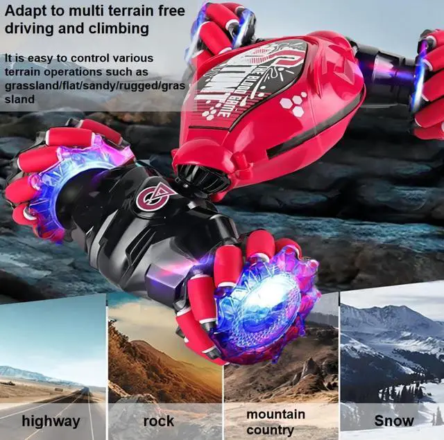 Alt view image 6 of 7 - New Gesture Sensing RC Stunt Car with Light & Music, Remote Control Gesture Sensor Car, Off Road Vehicle, 2.4GHz RC Stunt Car Double Sided 360° Rotating Toy Cars for Kids Boys Girls Gifts