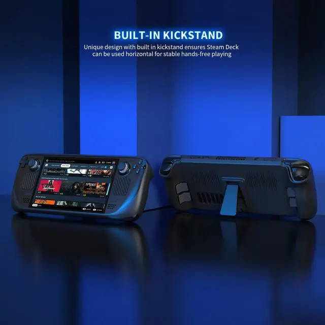 Alt view image 6 of 7 - Case for Steam Deck, Full Body Silicone Protective Cover Case, Shockproof Non-Slip Anti-Collision Accessories Compatible with Steam Deck