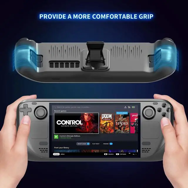 Alt view image 3 of 7 - Case for Steam Deck, Full Body Silicone Protective Cover Case, Shockproof Non-Slip Anti-Collision Accessories Compatible with Steam Deck