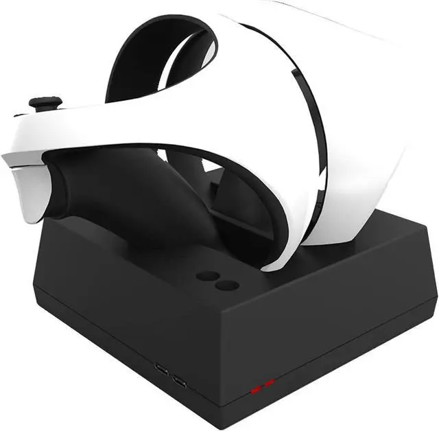 Alt view image 4 of 6 - Charging Stand for PS VR2, Magnetic Dual Quick Charge Stand, VR Touch Controller Accessories for Playstation VR 2, USB-C Charging Port.