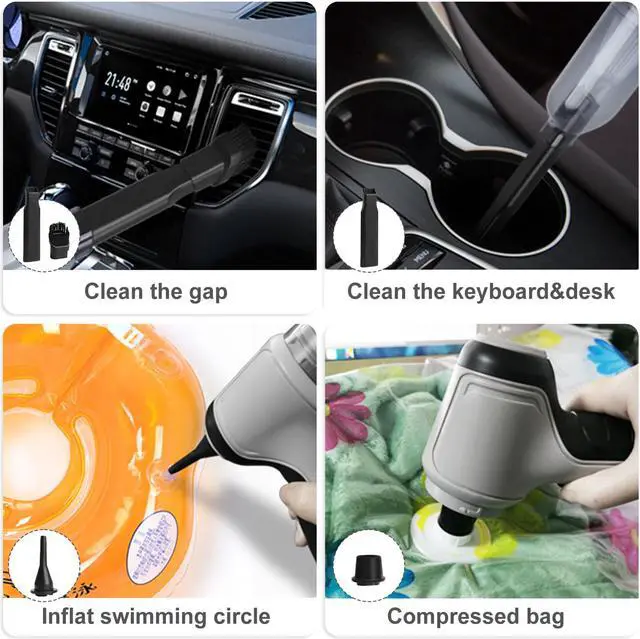 Alt view image 3 of 7 - 9000Pa 3 In 1 Wireless Vacuum Cleaner Cordless Handheld Vacuum for Auto Car Home