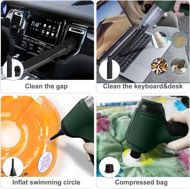 Alt view image 3 of 7 - 9000Pa 3 In 1 Wireless Vacuum Cleaner Cordless Handheld Vacuum for Auto Car Home