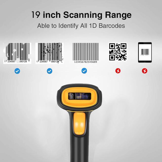 Alt view image 7 of 7 - Bluetooth Barcode Scanner, Compatible with 2.4G Wireless & Bluetooth Function & Wired Connection, Connect PC, CCD Bar Code Reader Work with Windows, Mac