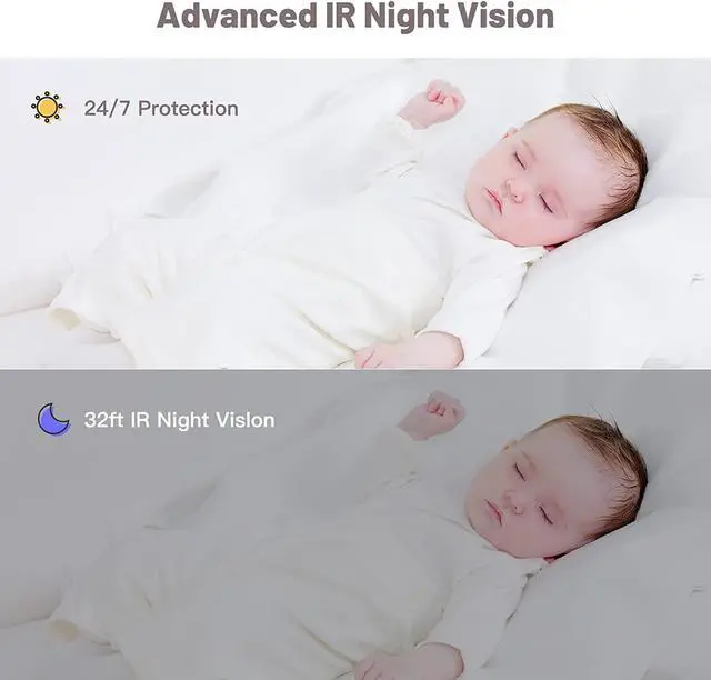 Alt view image 2 of 7 - Security Camera Indoor Wireless, 360 Degree Panoramic Camera, 5G Dual Band WiFi Camera, HD 1080P Home Camera, Security Cameras Monitor for Baby/Elder/Pet/Nanny