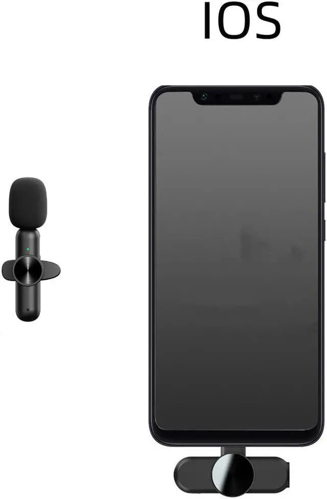 Main image of Mini Wireless Lavalier Microphone Audio Video Recording 1 Mic For IOS