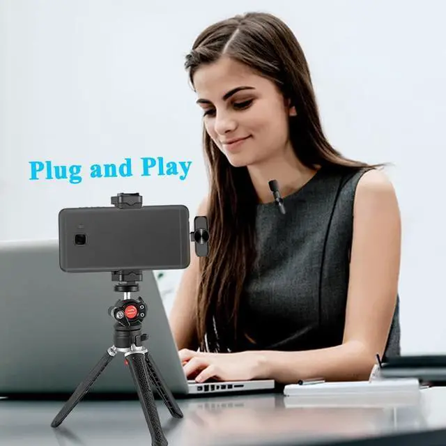 Alt view image 3 of 7 - Mini Wireless Lavalier Microphone Audio Video Recording 1 Mic For IOS