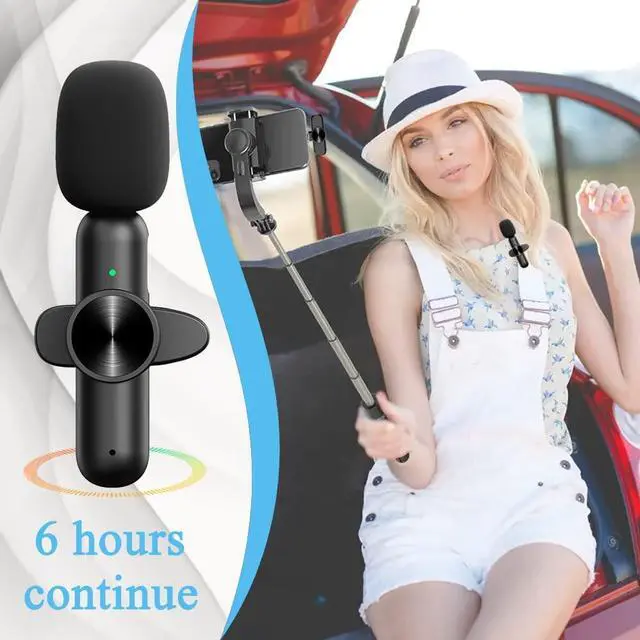 Alt view image 4 of 7 - Mini Wireless Lavalier Microphone Audio Video Recording 1 Mic For IOS
