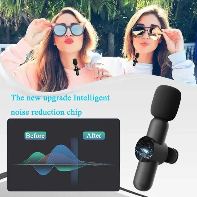 Alt view image 6 of 7 - Mini Wireless Lavalier Microphone Audio Video Recording 1 Mic For IOS