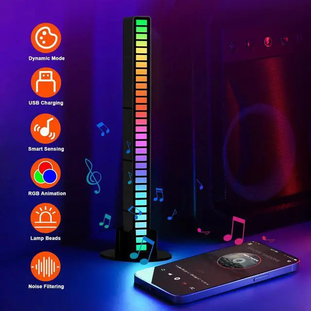 Alt view image 3 of 7 - Smart Light Bars, RGB IC Smart LED Lights 32 lamp Beads ARM chip with Various Scene Modes and Music Modes, Bluetooth Color Light Bar, With APP(2PCS)