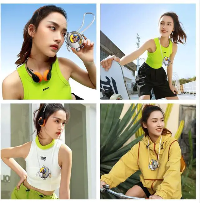 Alt view image 7 of 7 - Fantasee Portable Mecha Fan, Handheld Neck Fan, 3 Speeds USB Rechargeable Mini Cooling Personal Fan for Kids Teenager Gift Indoor Outdoor