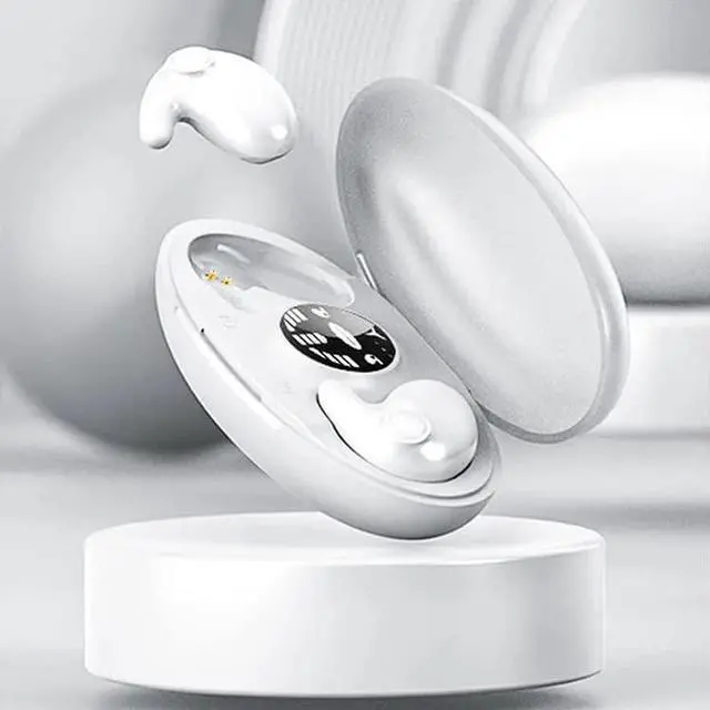 Main image of Invisible Sleep Wireless Earphone IPX5 Waterproof, Wireless Earbuds Sense-Free to Wear Bluetooth 5.3 Headphones Touch Control with Wireless Charging Case, Double Noise Cancelling (White)