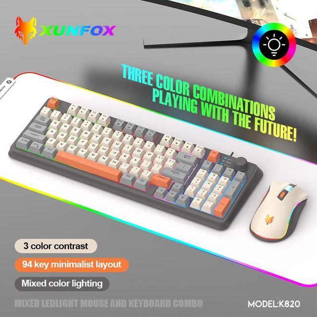 Alt view image 2 of 6 - TROPRO K82 Rainbow Gaming Keyboard and Colorful Mouse Combo, USB Wired LED Backlight Gaming Mouse and Keyboard for Laptop PC Computer Gaming and Work