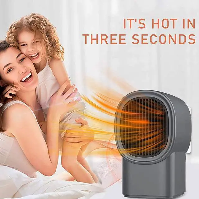 Alt view image 5 of 7 - Mini Heater, Heaters for Home Low Energy, Fast Heating Ceramic Electric Heater, 500W Space Winter Small Heaters for Indoor, Office, Garage, Desktop