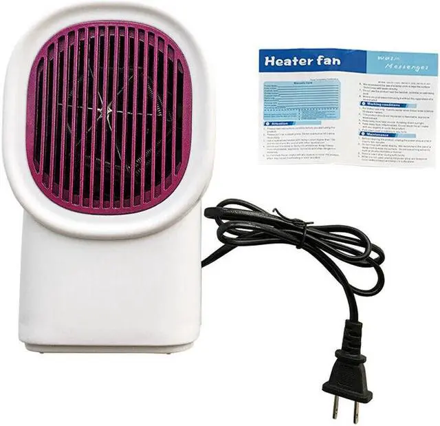 Alt view image 5 of 5 - Mini Heater, Heaters for Home Low Energy, Fast Heating Ceramic Electric Heater, 500W Space Winter Small Heaters for Indoor, Office, Garage, Desktop