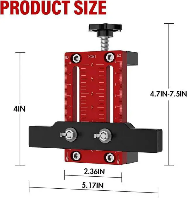 Alt view image 2 of 5 - Cabinet Door Installation Positioner, Sigerio Aluminum Alloy Cabinet Hardware Jig, Adjustable Length Cabinet Installation Tool
