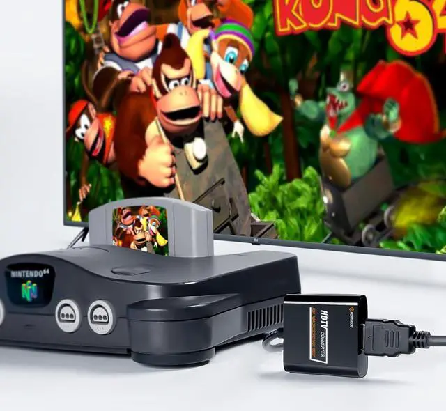 Alt view image 6 of 7 - N64 to HDMI, Nintendo 64 HDMI Adapter, N64 HDMI Converter for N64, Game Cube to HDTV, S-Video Signal Output, No Additional Power Supply, Plug and Play