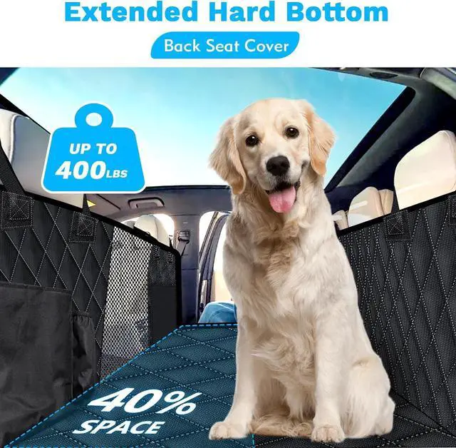 Alt view image 5 of 7 - Back Seat Extender for Dogs, Dog Car Seat Covers, Hard Dog Bed Pet Seat Cover with Mesh Window and Storage Pocket, Waterproof Dog Hammock Travel Bed for Car, SUV