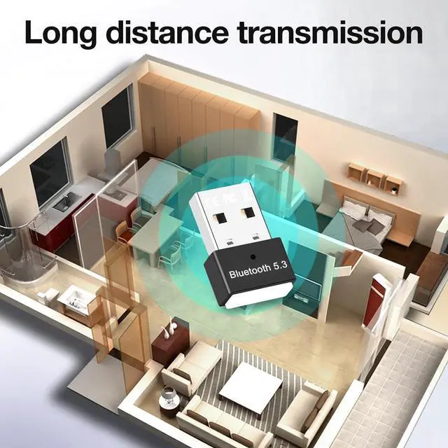 Alt view image 5 of 7 - USB Bluetooth 5.3 Adapter for PC Win11/10/8.1/8/7/XP/Vista, Bluetooth Dongle Receiver/Transmitter Support Multiple Device Connections: Headset, Mouse, Keyboard, Printer, Speaker