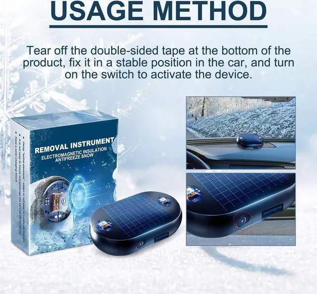 Alt view image 5 of 7 - Antifreeze Electromagnetic Car Snow Removal Device, Electromagnetic Snow Removal, Electromagnetic Wave Anti Freezing and Snow Removal Device, Portable Vehicle Microwave Deicing Instrument(2Pcs)
