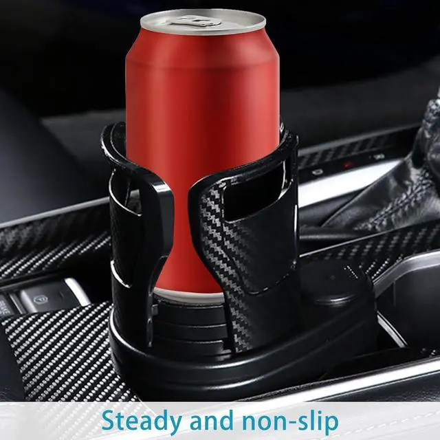 Alt view image 6 of 7 - Car Cup Holder, 360° Rotating Cup Holder Expander Multifunctional 2 in 1 Car Drink Holders Universal Compatible for Most Vehicles Black