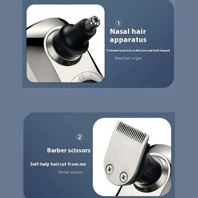 Alt view image 3 of 7 - Bawldy Shaver Pro, Bawldy Pro, 9D Floating Head Shaver for Bald Men, 6-in-1 Detachable Head Shavers, IPX7 Waterproof Wet Dry Shaving, Intelligent LED Display, Rechargeable Cordless Razor