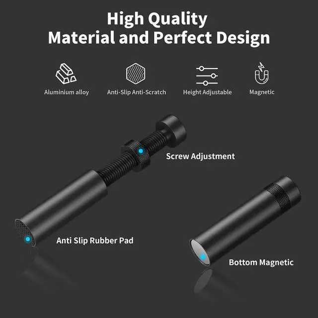 Alt view image 7 of 7 - Gaming GPU Support Bracket, Adjustable Height Graphics Card Support with Magnet and Non-Slip Sheet, GPU Sag Bracket for Universal Video Card, 49-80mm