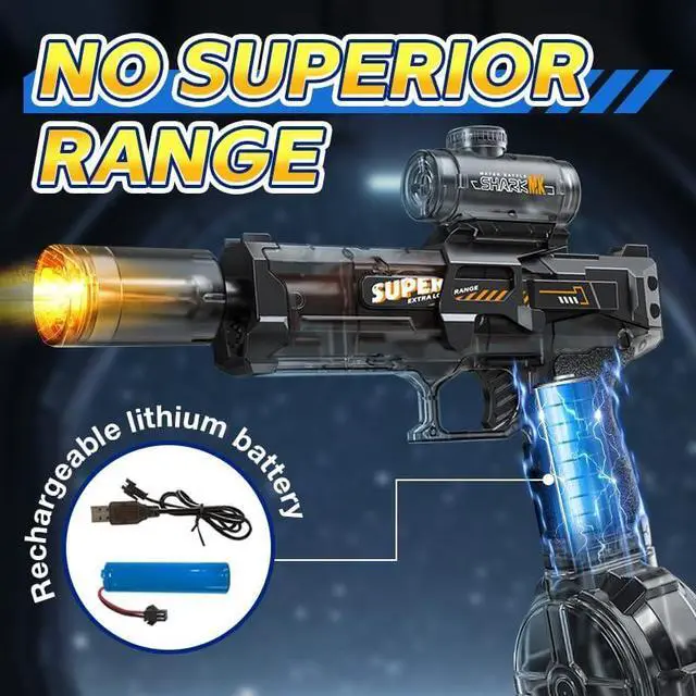 Alt view image 5 of 7 - Electric Water Pistol for Adults and Children, LED Electric Water Gun, Large Capacity Strongest Water Sprayer Summer Pool Beach Party Toy