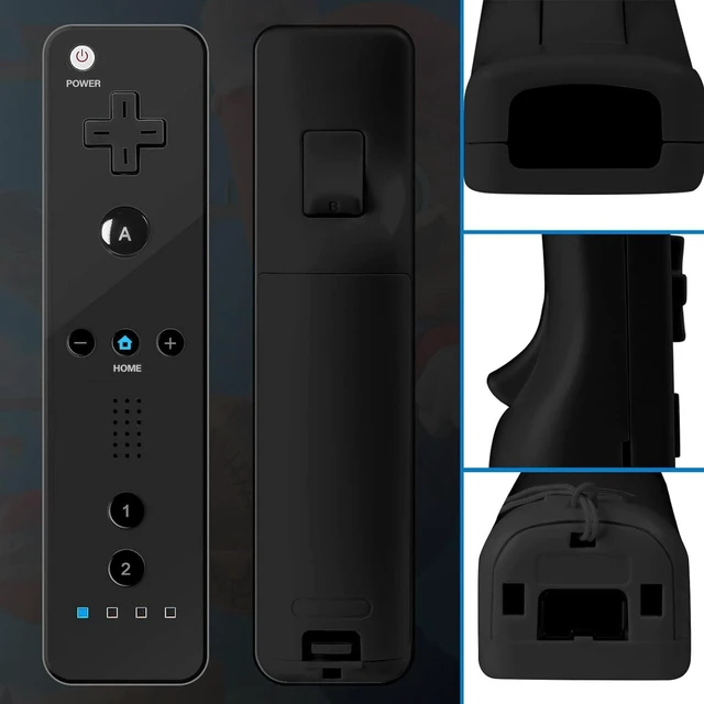 Alt view image 6 of 7 - PORTHOLIC Wii Remote Controller, 2 Packs Wii Wireless Controller Compatible with Nintend Wii Wii U Console Black