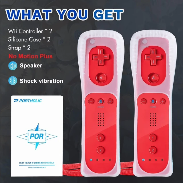 Alt view image 4 of 7 - PORTHOLIC Wii Remote Controller, 2 Packs Wii Wireless Controller Compatible with Nintend Wii Wii U Console