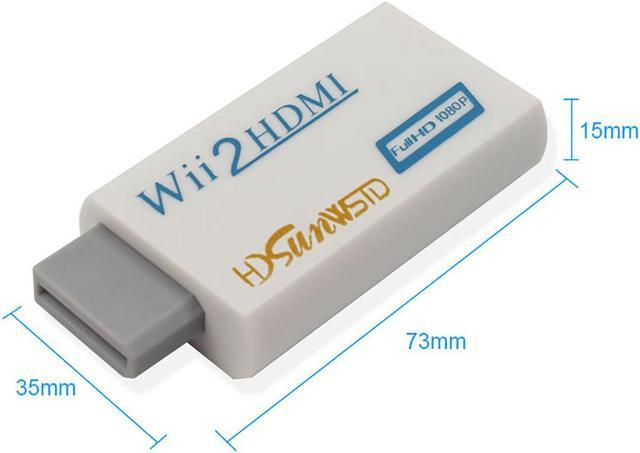 HDSUNWSTD Wii to HDMI 1080P Converter Wii2HDMI Adapter 3.5mm Audio Video  Output Full HD 1080P Output