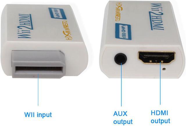 HDSUNWSTD Wii to HDMI 1080P Converter Wii2HDMI Adapter 3.5mm Audio Video  Output Full HD 1080P Output