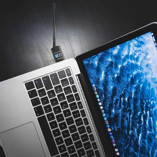 Alt view image 4 of 6 - WiFi Adapter 600mbpsTechkey Wireless USB Adapter Dual Band 2.4GHz/5GHz LAN Card 802.11ac Network Card for Desktop Laptop PC Support Windows 10 / 8.1 / 8 / 7 / XP / Vista