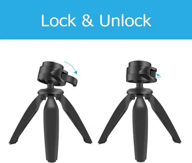 Alt view image 6 of 6 - Heavy Duty Tripod, UBeesize Phone Camera Tabletop Mini Tripod Cell Phone Clip Holder, Compatible with iPhone, Smartphones, Gopro, Webcams, Compact Cameras DSLRs
