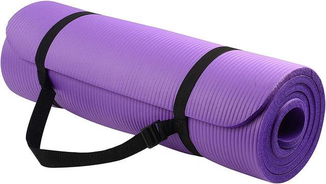 All-Purpose Extra Thick High Density Anti-Tear Exercise Yoga Mat with  Carrying Strap 
